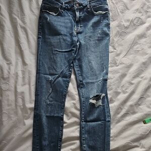 Abercrombie & Fitch Ripped Blue Skinny Jeans